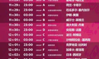 2018世界杯赛程时间